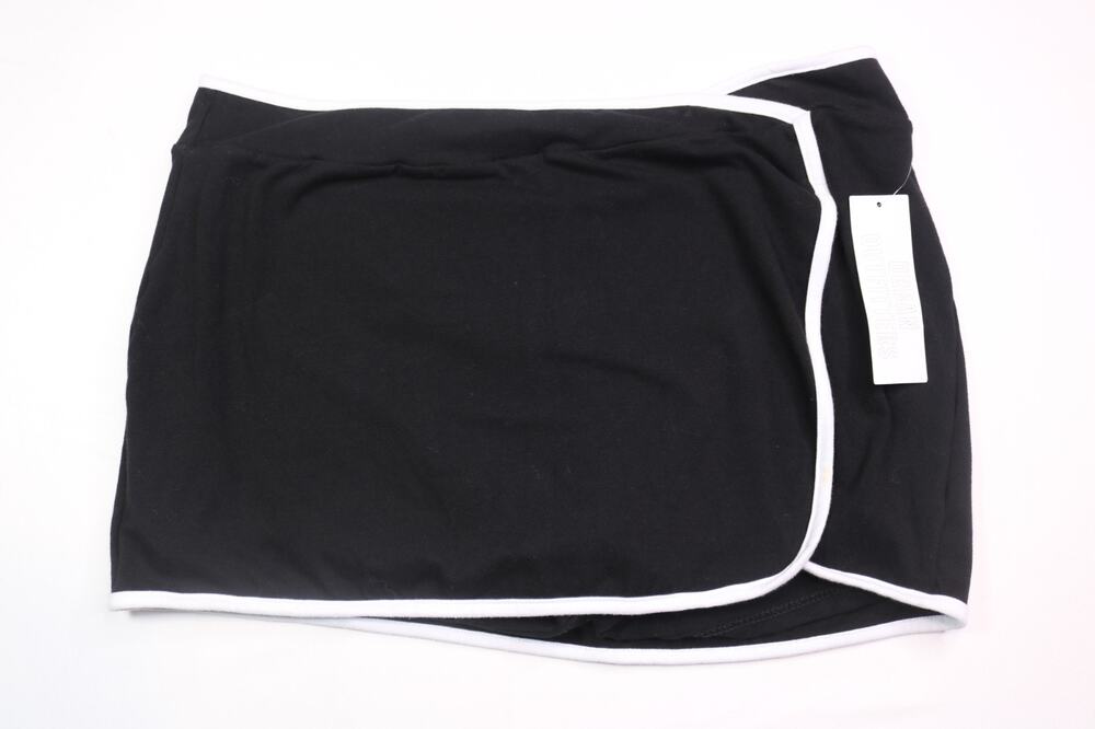 NWT Urban Outfitters Out From Under Wrap Skort XL Black White Ringer Trim